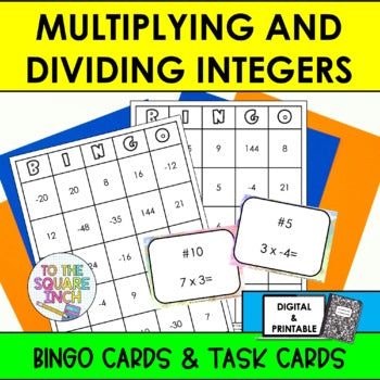 Multiplying and Dividing Integers Bingo