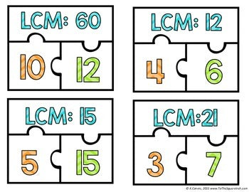 LCM Matching Puzzles
