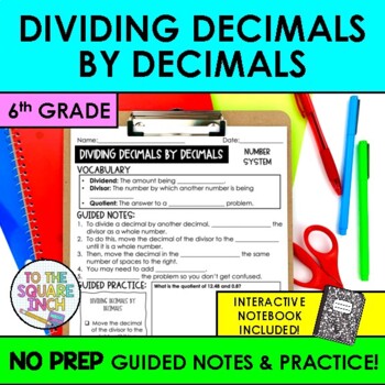 Dividing Decimals by Decimals
