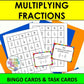 Multiplying Fractions Bingo
