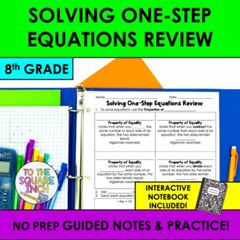Solving One-Step Equations Review Notes