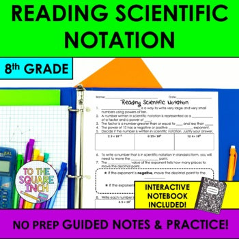 Reading Scientific Notation Notes – To The Square Inch