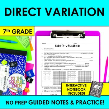 Direct Variation Notes
