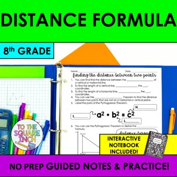 Distance Formula Notes – To The Square Inch