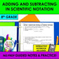 Adding and Subtracting Numbers in Scientific Notation Notes