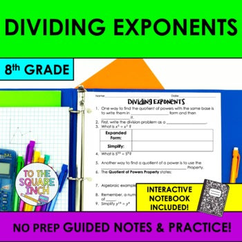 Dividing Exponents Notes