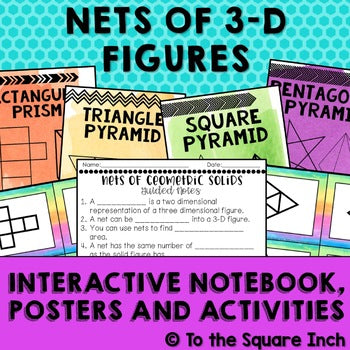 Nets of 3-D Figures Interactive Notebook