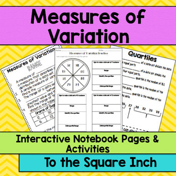 Range, Quartiles & Measures of Variation Interactive Notebook