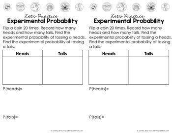 Experimental Probability Interactive Notebook Pages