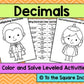 Decimals Color and Solve Halloween Math Pictures