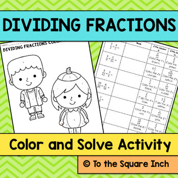 Dividing Fractions Color and Solve