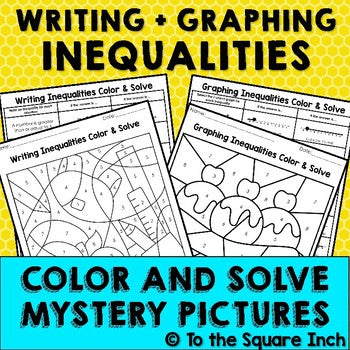 Writing and Graphing Inequalities Color and Solve