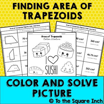 Area of Trapezoids Color and Solve