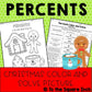 Percents Christmas Color and Solve
