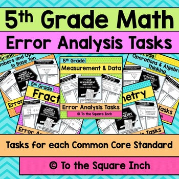 5th Grade Math Error Analysis Bundle