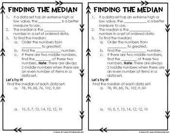 Mean, Median, Mode and Range Interactive Notebook – To The Square Inch