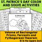 St. Patrick's Day Math Color and Solve