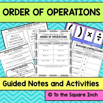 Operation Involves Square Order of Operations – To The Square Inch