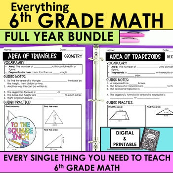 6th Grade Math Ultimate Bundle