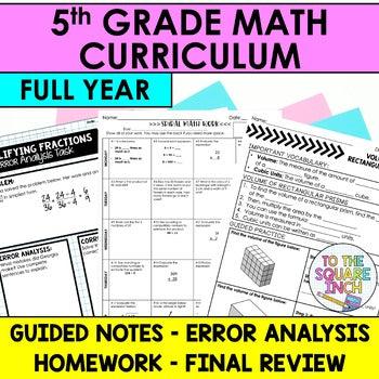 5th Grade Math Curriculum – To The Square Inch